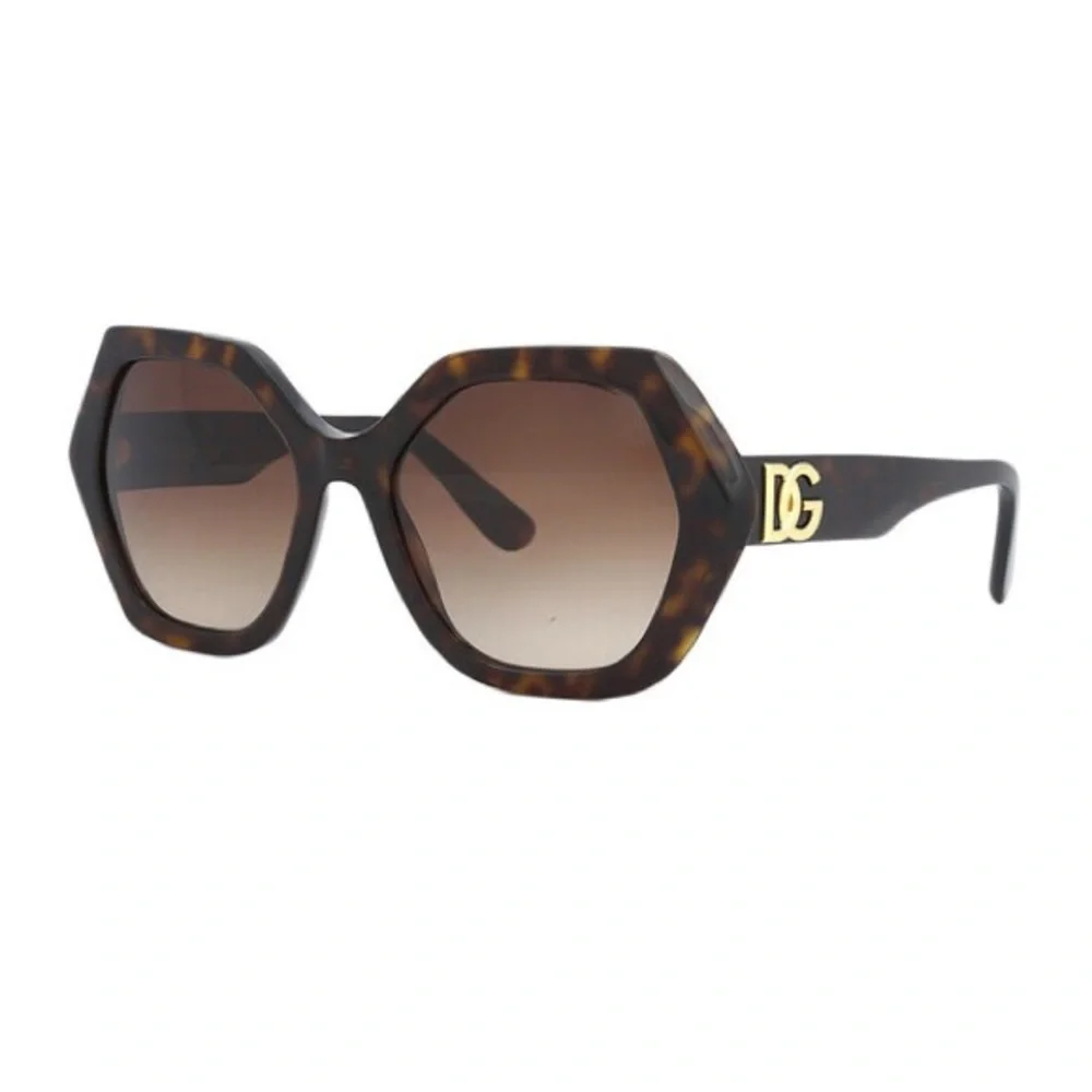 New Authentic Dolce & Gabbana DG4406 502/13 Gradient Brown Hexagonal Sunglasses